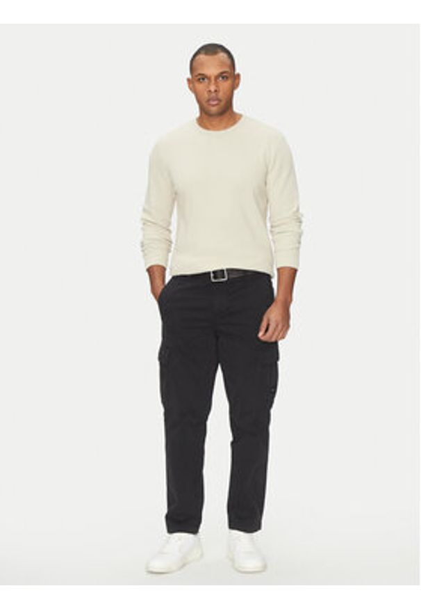 BOSS Longsleeve Tempesto 50520725 Beżowy Regular Fit. Kolor: beżowy. Materiał: bawełna. Długość rękawa: długi rękaw