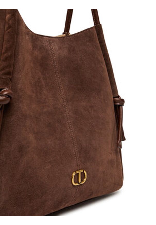 TwinSet - TWINSET Torebka 252TD8350 Brązowy. Kolor: brązowy. Materiał: zamszowe, skórzane