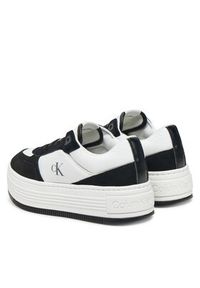 Calvin Klein Jeans Sneakersy Bold Flatf Low Lace Mix YW0YW01742 Biały. Kolor: biały. Materiał: zamsz, skóra #5