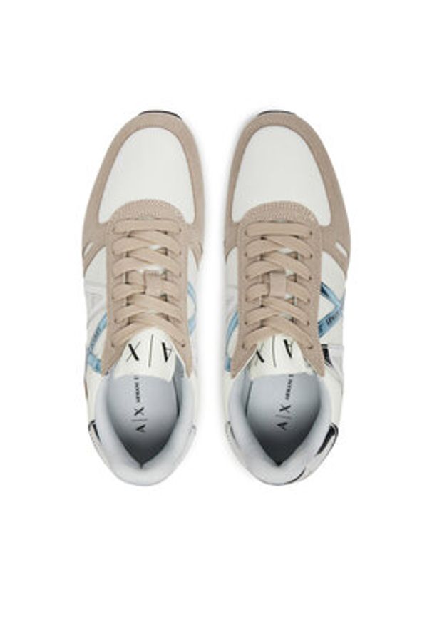 Armani Exchange Sneakersy XDX031 XV137 U421 Écru. Materiał: skóra