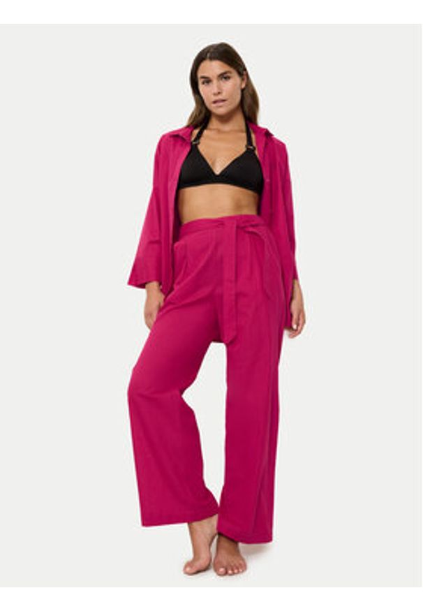 Triumph Spodnie materiałowe Summer 10222571 Różowy Relaxed Fit. Kolor: różowy. Materiał: bawełna