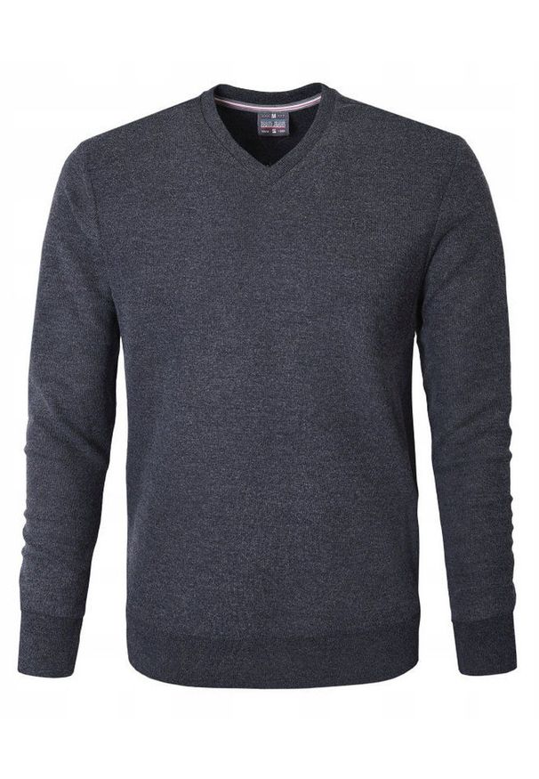 Wygodna Bawełniana Bluza - Pako Jeans - Grafitowa. Kolor: szary. Materiał: poliester, bawełna