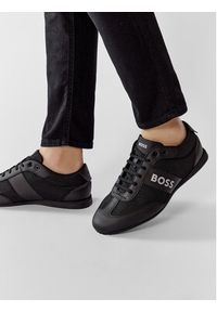 BOSS - Boss Sneakersy Rushman Low 50470180 10199225 01 Czarny. Kolor: czarny. Materiał: materiał #8