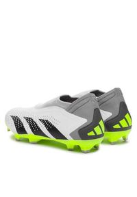 Adidas - adidas Buty Predator Accuracy.3 Laceless Firm Ground Boots GZ0021 Biały. Kolor: biały