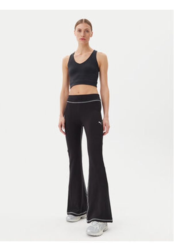 Puma Legginsy Dare To 629809 Czarny Slim Fit. Kolor: czarny. Materiał: bawełna