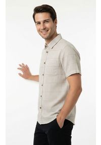 Weekendowa Koszula, Bawełniana - Brave Soul - Jasny Beż. Kolor: brązowy, beżowy, wielokolorowy. Materiał: bawełna. Styl: sportowy #2