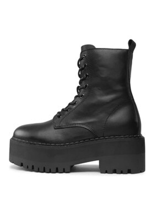 Tommy Jeans Botki Tjw Boot Zip Up EN0EN02305 Czarny. Kolor: czarny. Materiał: skóra