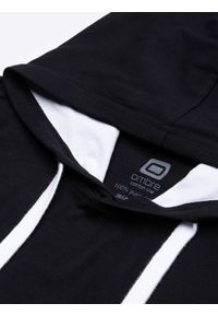 Ombre Clothing - T-shirt męski z kapturem - czarny V9 S1376 - XXL. Okazja: na co dzień. Typ kołnierza: kaptur. Kolor: czarny. Materiał: bawełna, dzianina, jersey. Styl: casual, klasyczny #5