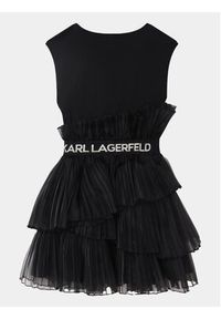 Karl Lagerfeld Kids Sukienka codzienna Z12260 S Czarny Regular Fit. Okazja: na co dzień. Kolor: czarny. Materiał: syntetyk. Typ sukienki: proste. Styl: casual #5
