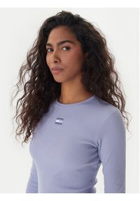 Tommy Jeans Bluzka DW0DW20178 Niebieski Slim Fit. Kolor: niebieski. Materiał: bawełna #4