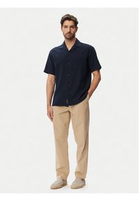 Jack & Jones Koszula Global Waffle Resort 12295551 Granatowy Relaxed Fit. Kolor: niebieski. Materiał: bawełna #5