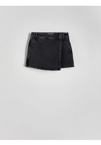 Reserved - Jeansowe spódnico-szorty - szary. Kolor: szary. Materiał: jeans #1