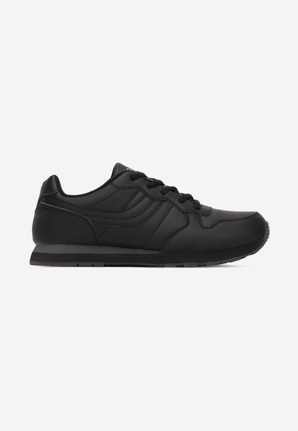 Born2be - Czarne Buty Sportowe Laodosa. Okazja: na co dzień. Wysokość cholewki: przed kostkę. Kolor: czarny. Materiał: materiał. Szerokość cholewki: normalna. Wzór: napisy, aplikacja, haft