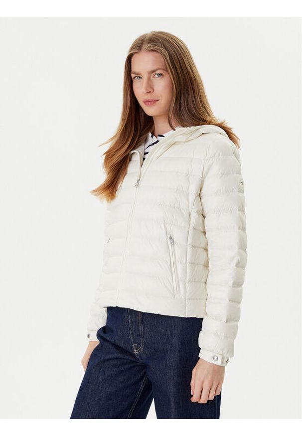 TOMMY HILFIGER - Tommy Hilfiger Kurtka puchowa WW0WW46788 Écru Regular Fit. Materiał: syntetyk