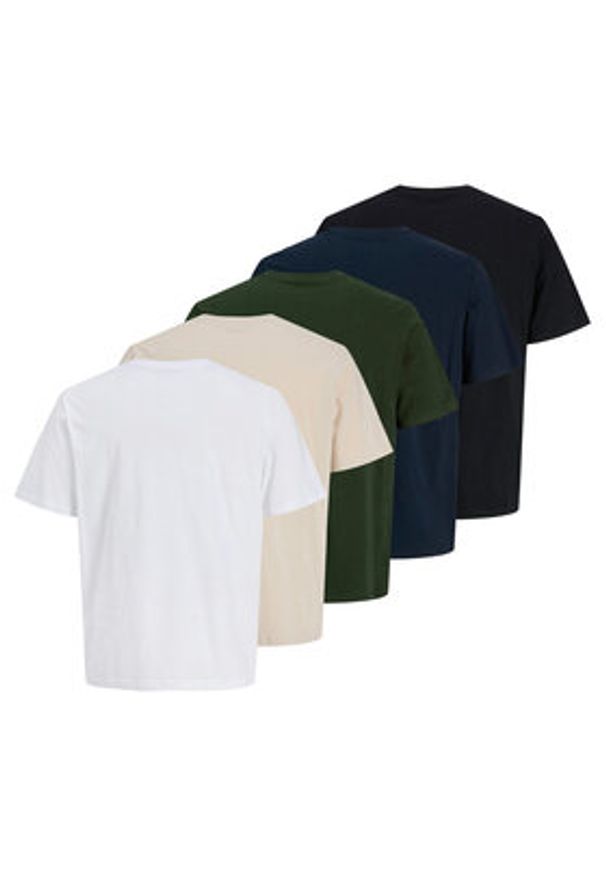 Jack & Jones - Jack&Jones Komplet 5 t-shirtów Yuki 12288322 Kolorowy Relaxed Fit. Materiał: bawełna. Wzór: kolorowy