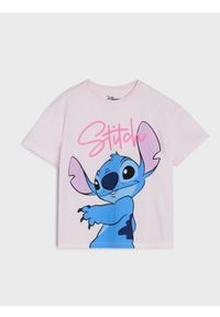 Sinsay - Koszulka Stitch - różowy. Kolor: różowy