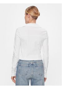Calvin Klein Jeans Bluzka Polo Collar Milano Regular Top J20J222556 Biały Regular Fit. Typ kołnierza: polo. Kolor: biały. Materiał: syntetyk