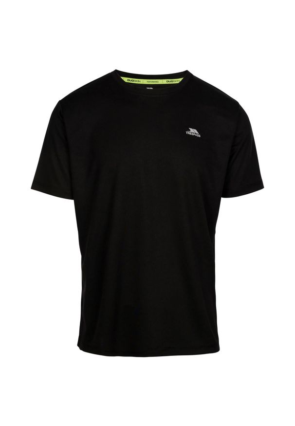 TRESPASS - T-shirt męski Landford. Kolor: czarny. Sport: turystyka piesza