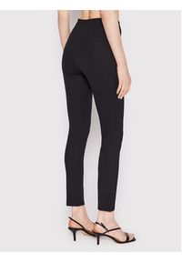 DKNY Legginsy P0RK8CMD Czarny Slim Fit. Kolor: czarny. Materiał: wiskoza