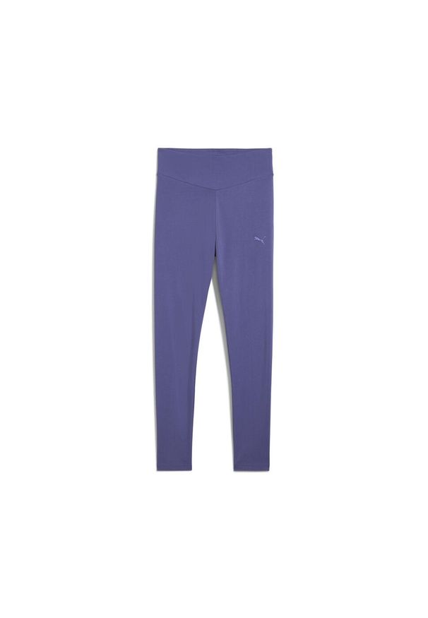 Puma - Damskie legginsy HER z wysokim stanem PUMA Blue Crystal. Stan: podwyższony. Kolor: niebieski