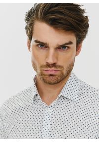 PAKO LORENTE – Biała męska koszula w niebieski mikrowzór P24SF-1X-018-B-S - Pako Lorente. Okazja: na co dzień. Kolor: biały, niebieski, wielokolorowy. Materiał: elastan, jeans. Styl: casual #3