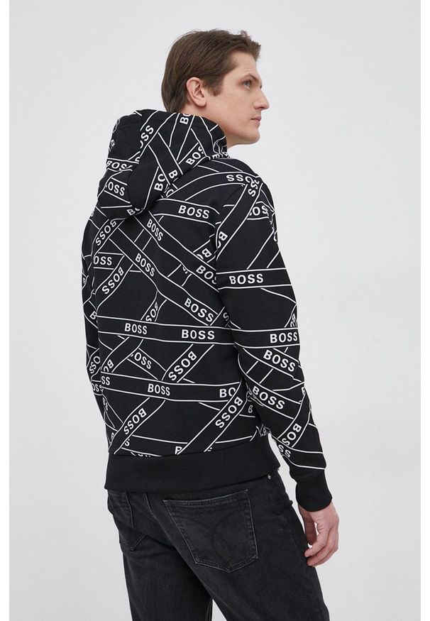BOSS - Boss - Bluza bawełniana. Kolor: czarny. Materiał: bawełna