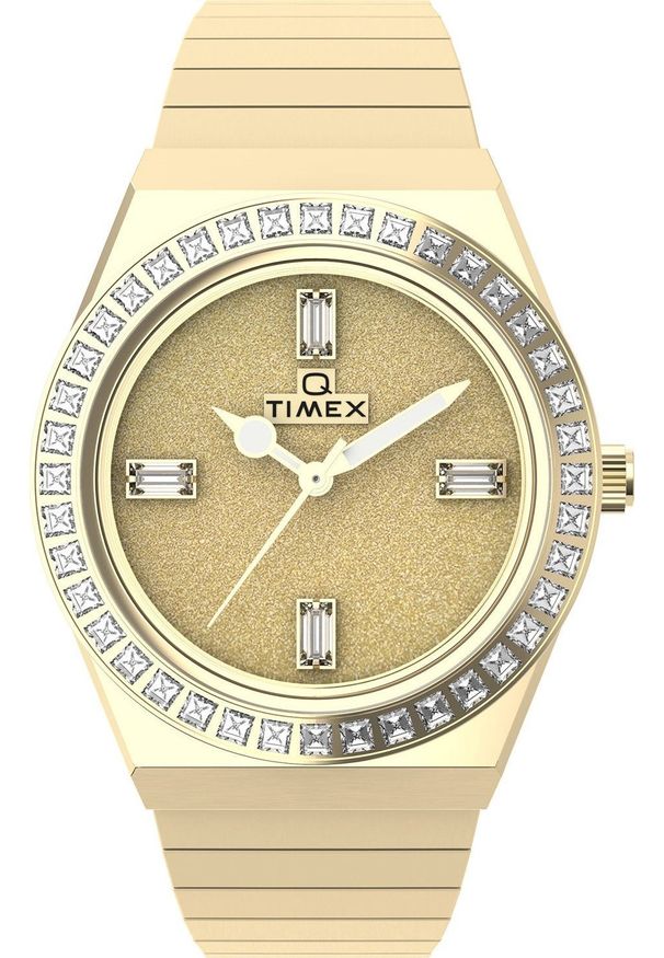 Zegarek Timex Zegarek damski Timex TW2W10500 CYRKONIE złoty. Kolor: złoty
