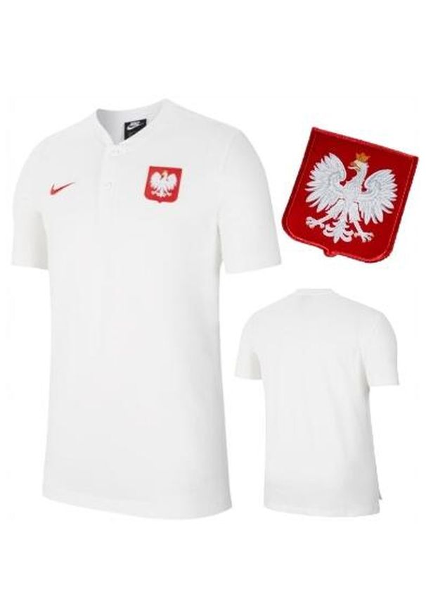 Koszulka Polski Nike Polo Slam Koszulka Kibica Polska. Typ kołnierza: polo. Kolor: biały