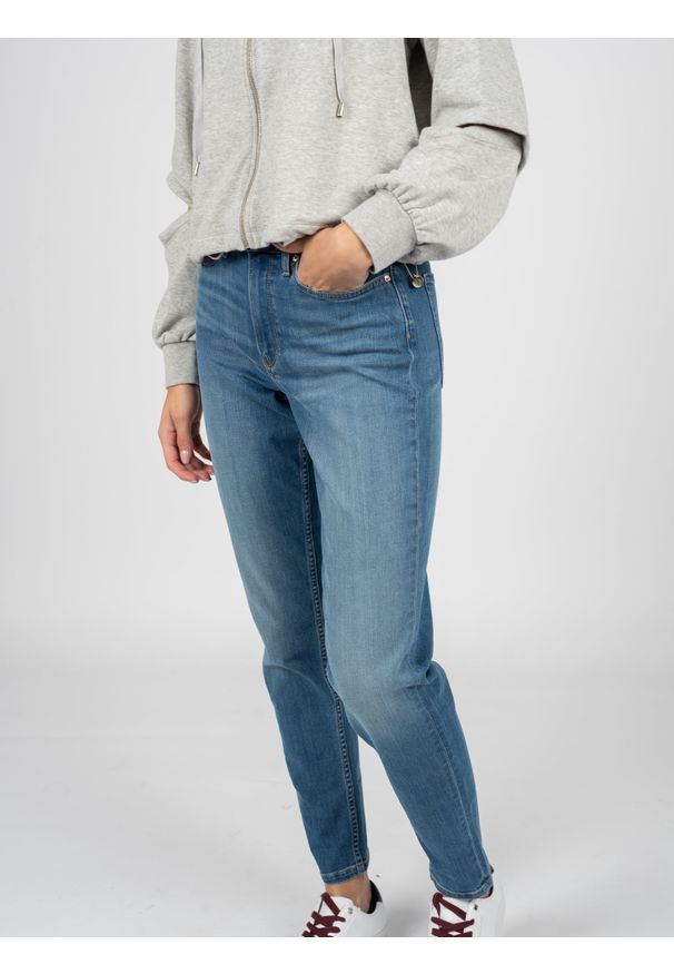 TOMMY HILFIGER - Tommy Hilfiger Jeansy "Gramercy Izzy" | WW0WW34547 | Gramercy Izzy | Kobieta | Niebieski. Okazja: na co dzień. Stan: podwyższony. Kolor: niebieski. Wzór: aplikacja. Styl: casual