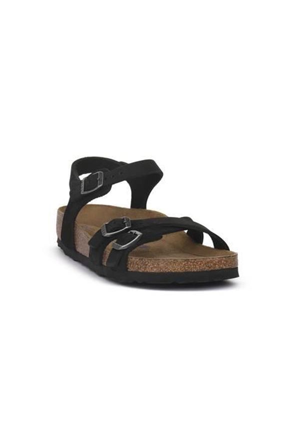 Sandały Birkenstock Kumba Sfb, Skóra Nubukowa Damskie. Kolor: czarny. Materiał: skóra