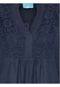 Iconique Sukienka codzienna IC23 070 Granatowy Regular Fit. Okazja: na co dzień. Kolor: niebieski. Materiał: bawełna. Typ sukienki: proste. Styl: casual