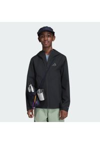 Adidas - Dziecięca kurtka przeciwdeszczowa Terrex Multi 2 Layer CLIMAPROOF. Kolor: czarny. Technologia: ClimaProof (Adidas) #1