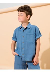 Sinsay - Bawełniana koszula - mid blue. Materiał: bawełna #1