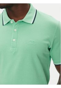 Lindbergh Polo 30-404010 Zielony Relaxed Fit. Typ kołnierza: polo. Kolor: zielony. Materiał: bawełna #5