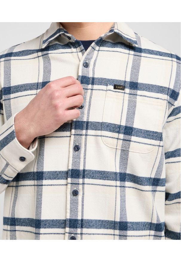 Lee - MESKA KOSZULA LEE MERCANTILE SHIRT VINTAGE ECRU JASPE PLAID 112370571. Styl: vintage