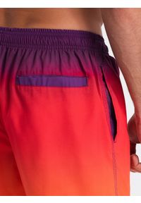 Ombre Clothing - Kąpielówki męskie efekt ombre - pomarańczowe V17 - Rozmiar: XL. Kolor: pomarańczowy. Materiał: poliester, materiał. Wzór: gładki #10