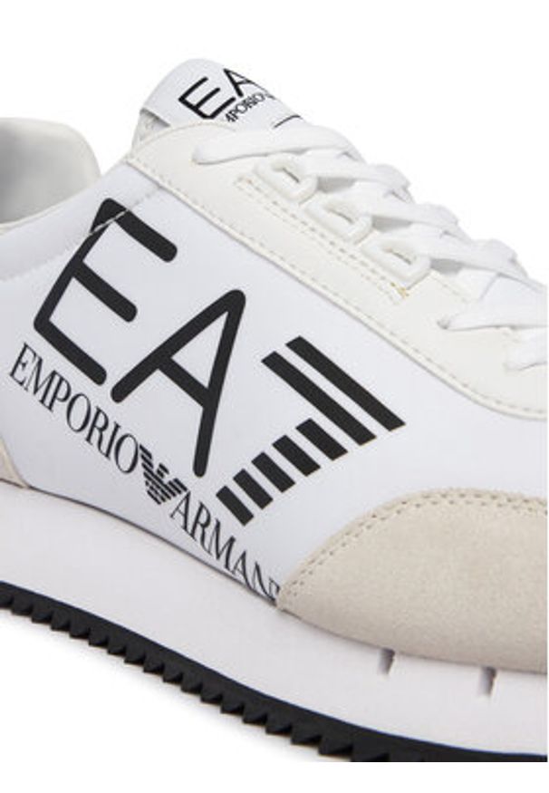EA7 Emporio Armani Sneakersy 7X000541 AF18609 MZ021 Biały. Kolor: biały. Materiał: skóra