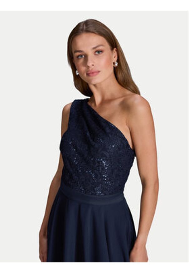 Swing Sukienka koktajlowa 5AI01500 Granatowy Regular Fit. Kolor: niebieski. Materiał: syntetyk. Styl: wizytowy