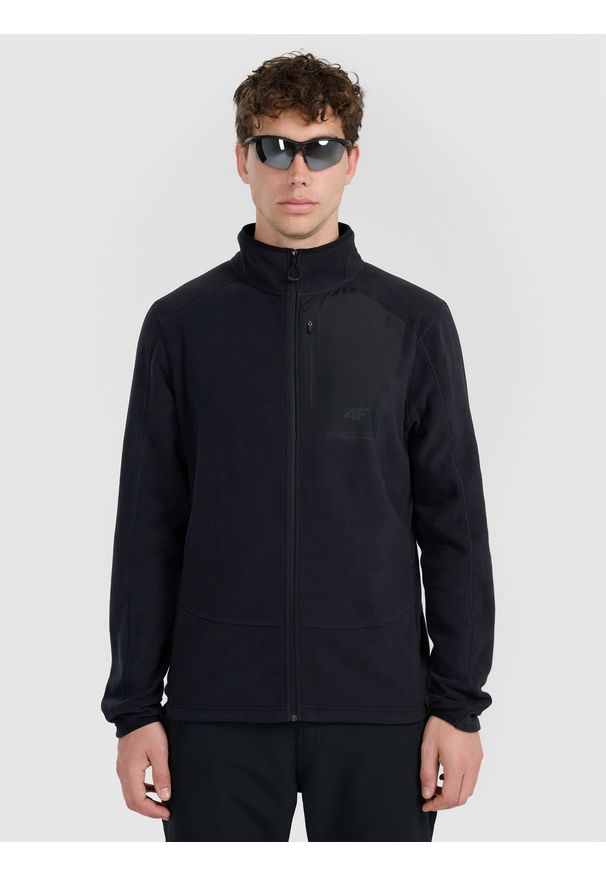 4f - 4F Polar ze stójką Polartec regular męski - czarny XL. Typ kołnierza: kołnierzyk stójkowy. Kolor: czarny. Materiał: polar. Technologia: Primaloft. Sport: wspinaczka, turystyka piesza
