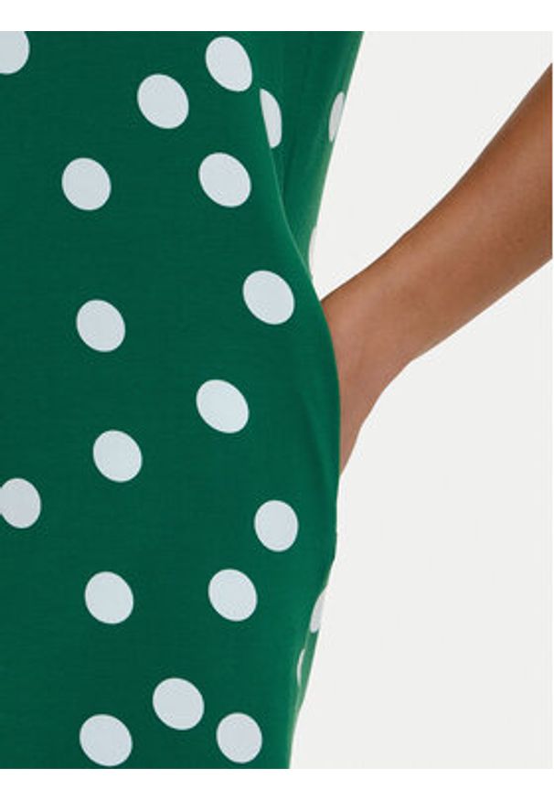 Tatuum Sukienka codzienna Koa T2505.207 Zielony Regular Fit. Okazja: na co dzień. Kolor: zielony. Materiał: bawełna. Typ sukienki: proste. Styl: casual