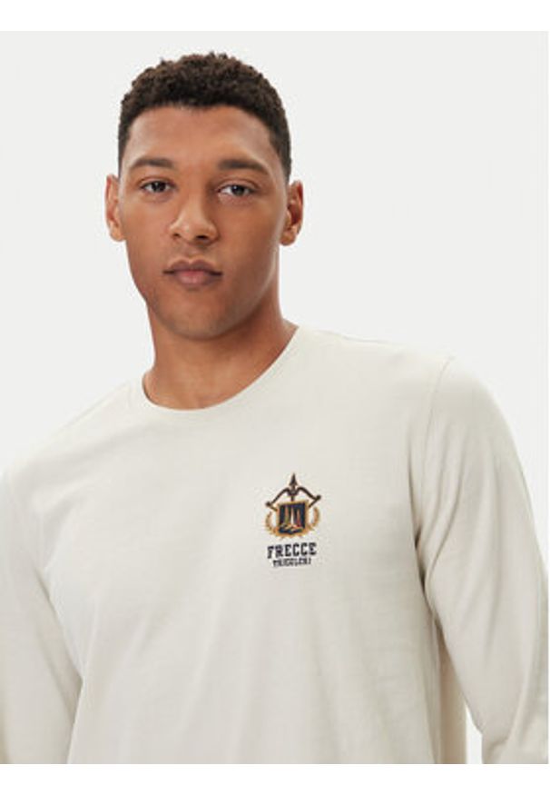 Aeronautica Militare Longsleeve 252TS2466UJ00703 Beżowy Regular Fit. Kolor: beżowy. Materiał: bawełna. Długość rękawa: długi rękaw