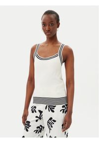 Marella Top Germana 2515361061 Écru Slim Fit. Materiał: syntetyk