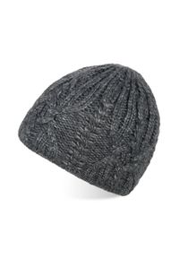 Czapka damska szara PAOLO PERUZZI A-03-GR. Kolor: szary. Materiał: materiał. Sezon: zima. Styl: klasyczny #1