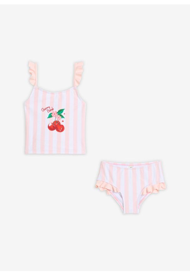 bonprix - Tankini (komplet 2-cz.). Kolor: różowy