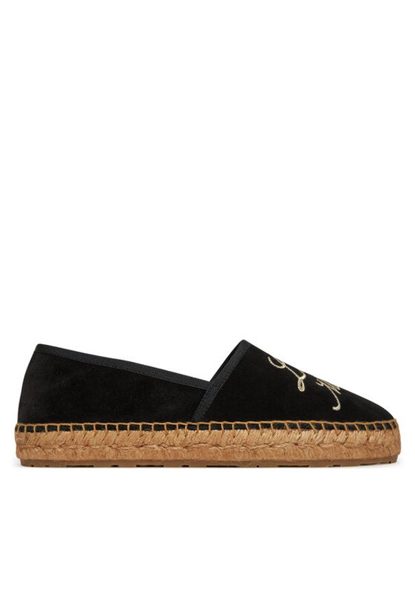 Love Moschino - LOVE MOSCHINO Espadryle JA10272G0MIG0000 Czarny. Kolor: czarny. Materiał: skóra, zamsz