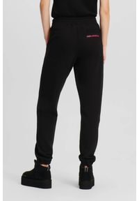 Karl Lagerfeld - KARL LAGERFELD Czarne spodnie dresowe damskie Ikonik 2.0 Jelly, Rozmiar S. Kolor: czarny. Materiał: dresówka #5