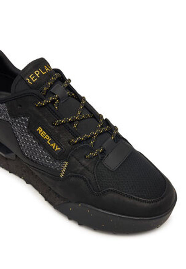 Replay - REPLAY Sneakersy GMS1P .000.C0075L Czarny. Kolor: czarny. Materiał: skóra