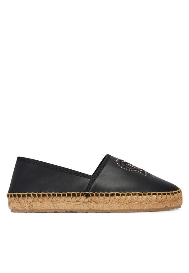Love Moschino - LOVE MOSCHINO Espadryle JA10532G0OIA0000 Czarny. Kolor: czarny. Materiał: skóra
