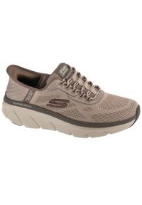 skechers - Buty sportowe Sneakersy męskie, Slip-ins: D'Lux Walker 2.0 - Rezinate. Kolor: beżowy. Sport: turystyka piesza