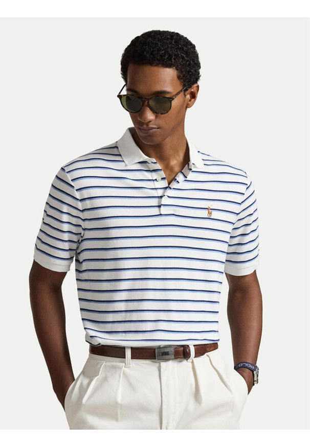 Polo Ralph Lauren Polo 710974586500 Biały Custom Slim Fit. Typ kołnierza: polo. Kolor: biały. Materiał: bawełna
